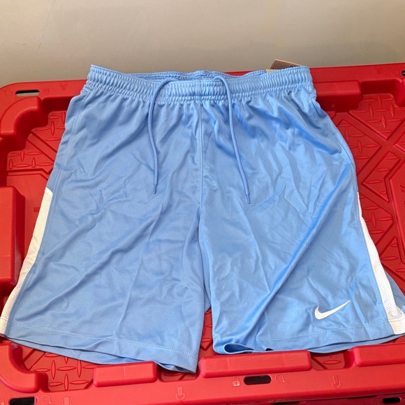 Nike Mens Sky Blue Sports Shorts with White Trim - Picture 1 of 3